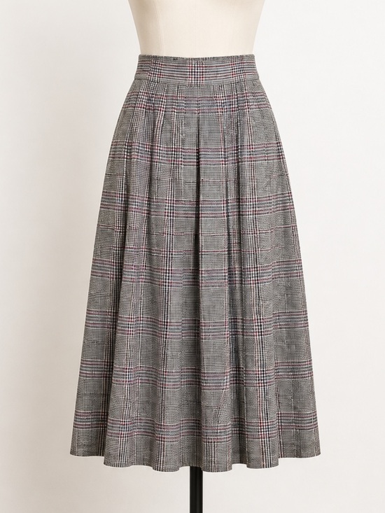 Dior Dresses & Skirts - Christian Dior Vintage Wool Plaid Pleated Academia Maxi Skirt Size 8